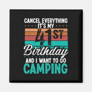 41 Year Old Camper Birthday For Men Mountains Camp Magnet