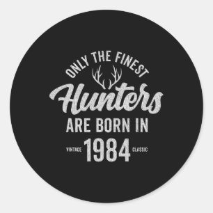 41 Year Old Deer Hunter Hunting 1984 41st Birthday Classic Round Sticker