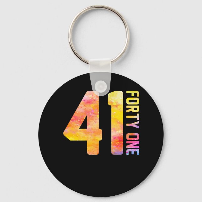 41 Year Old Forty One Key Ring (Front)