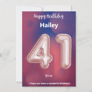 41 year old Happy Birthday card