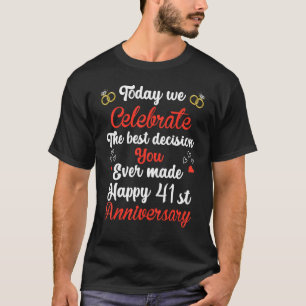 41 Years Anniversary Marriage Couples 41st Year Of T-Shirt