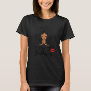 41 Years Old Afro Black Women Girl It s My 41st bi T-Shirt