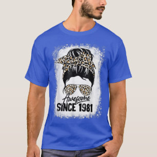 41 Years Old Awesome Since 1981 Leopard 41th Birth T-Shirt