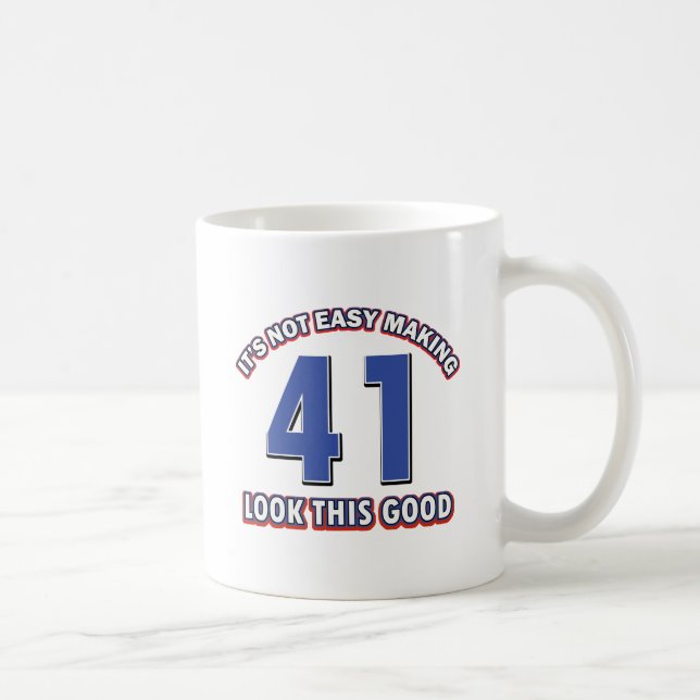 41 years Old birthday designs Coffee Mug (Right)