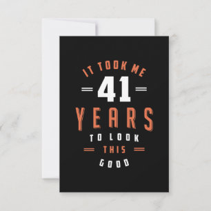 41 Years Old Birthday Gift RSVP Card