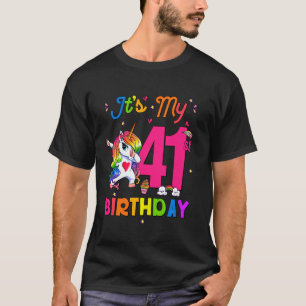 41 Years Old Unicorn It's My 41st Birthday Girl Pa T-Shirt