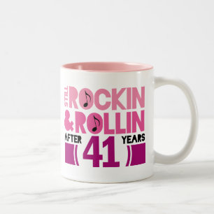 41st Anniversary Wedding Gift Two-Tone Coffee Mug