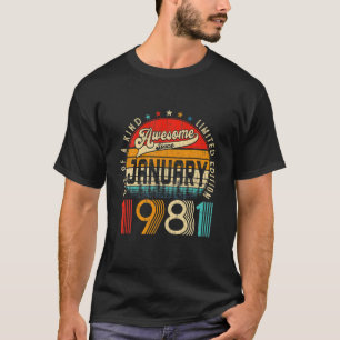 41St Bday Decorations January 1981 Men Women 41 Ye T-Shirt