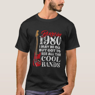 41St Birthday - Born In 1980 I Electric Guitar I R T-Shirt