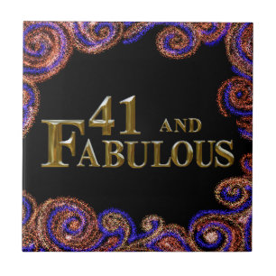 41st Birthday Ceramic Tile