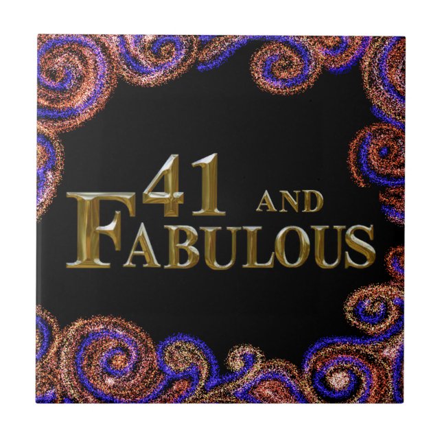 41st  Birthday  Ceramic Tile (Front)