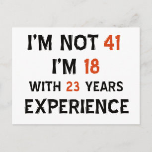 41st birthday designs postcard