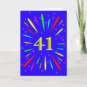 41st Birthday Explosion Card