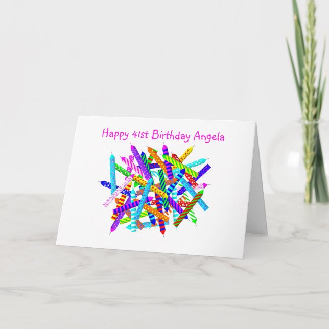 41st Birthday Gifts Card (Front)