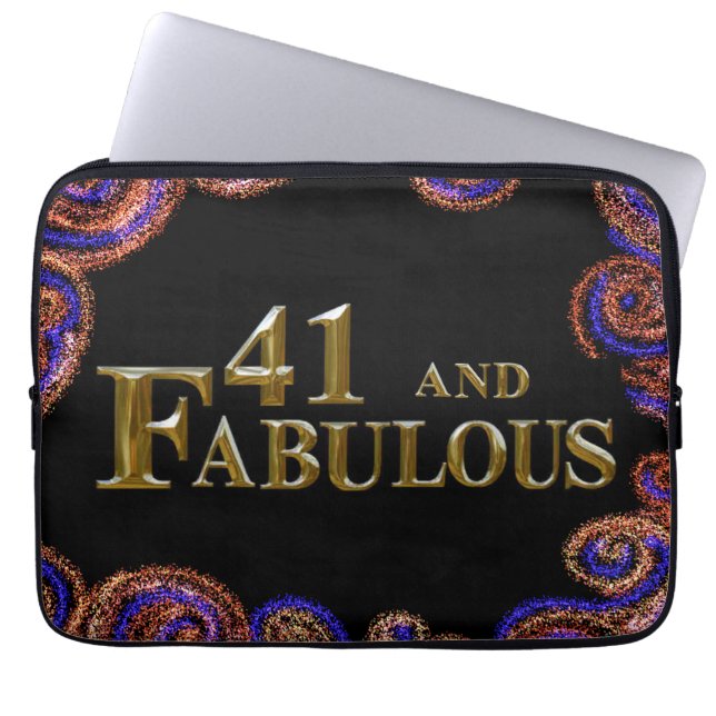 41st  Birthday  Laptop Sleeve (Front)