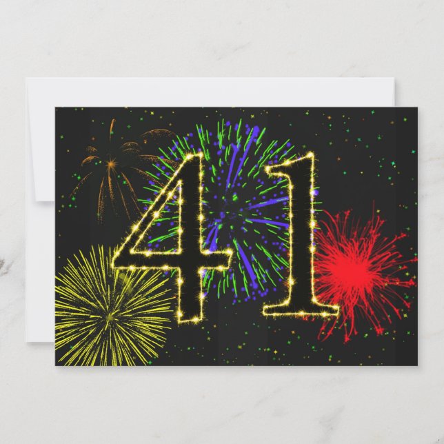 41st birthday party invitate invitation (Front)
