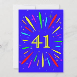 41st Birthday Party Invitation Explosion 