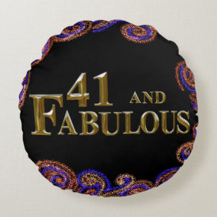 41st Birthday Round Cushion