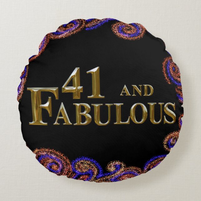 41st  Birthday  Round Cushion (Front)