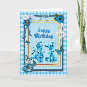41st Birthday with a scrapbook effect Card