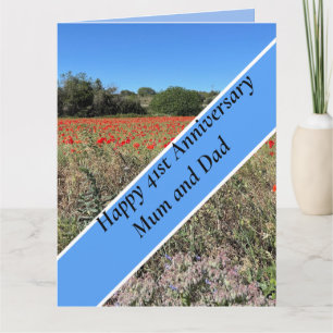 41st Wedding Anniversary   Card
