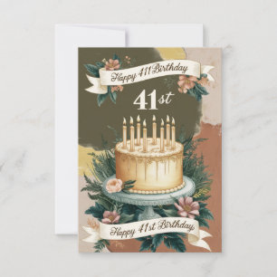 41th birthday cards