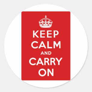 426px-Keep-calm-and-carry-on.svg.png Classic Round Sticker