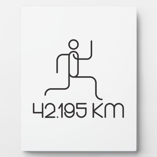 42.195 km marathon distance plaque (Front)