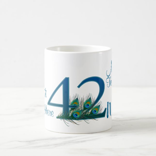 # 42- 42nd Wedding Anniversary or 42nd Birthday Coffee Mug (Center)