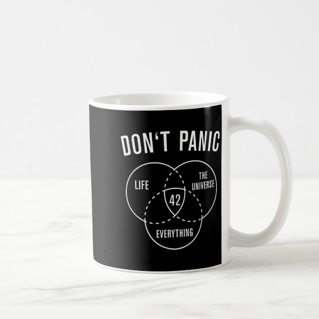 42 Answer To Life Universe And Everything Don't Pa Coffee Mug (Right)