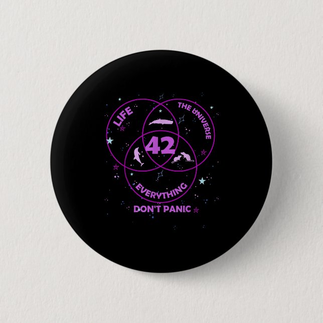 42 Answer To Life Universe Everything  6 Cm Round Badge (Front)