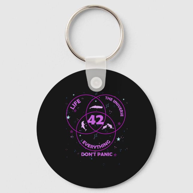 42 Answer To Life Universe Everything  Key Ring (Front)