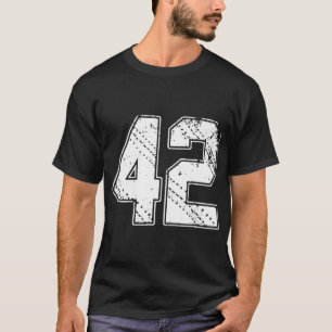 #42 Baseball Jersey Number 42 Retro Vintage  T-Shirt