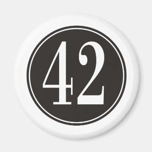 #42 Black Circle Magnet