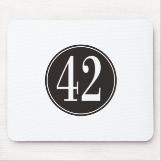 #42 Black Circle Mouse Pad