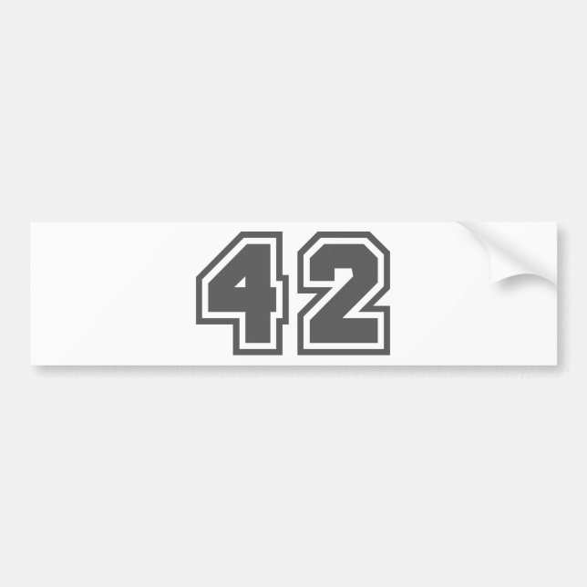 42 BUMPER STICKER (Front)