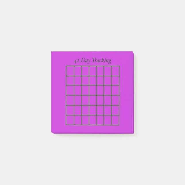 42 Day Tracker Purple Sticky Notes (Front)