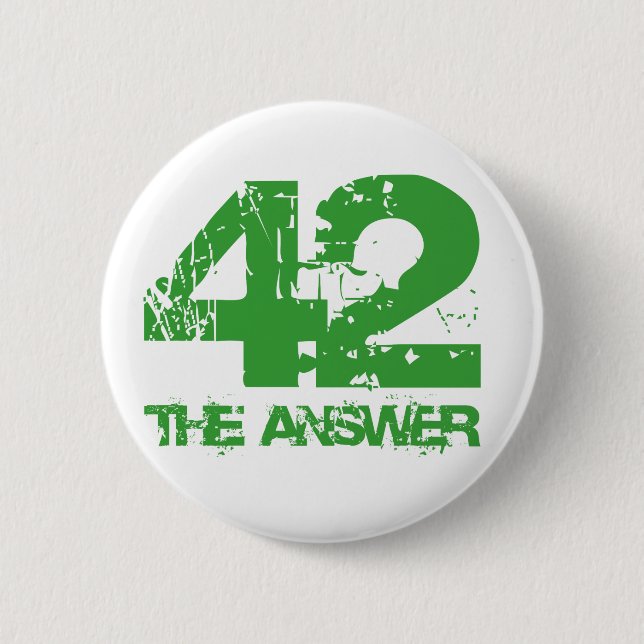 42 Is The Answer Button (Front)