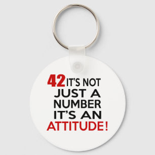 42 it's not just a number it's an attitude key ring