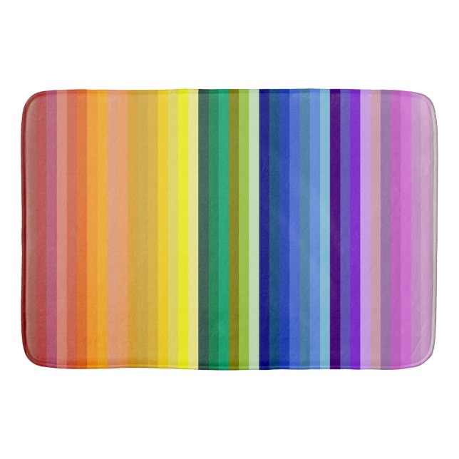 42 Stripes Rainbow Spectrum Bath Mat (Front)