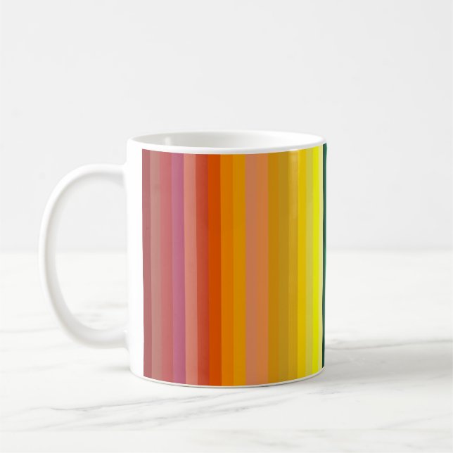 42 Stripes Rainbow Spectrum Coffee Mug (Left)