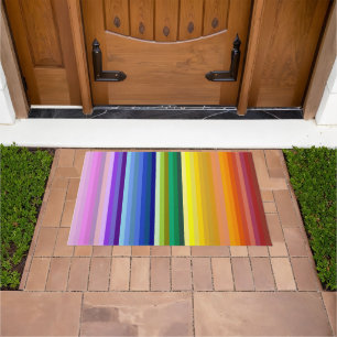 42 Stripes Rainbow Spectrum Doormat