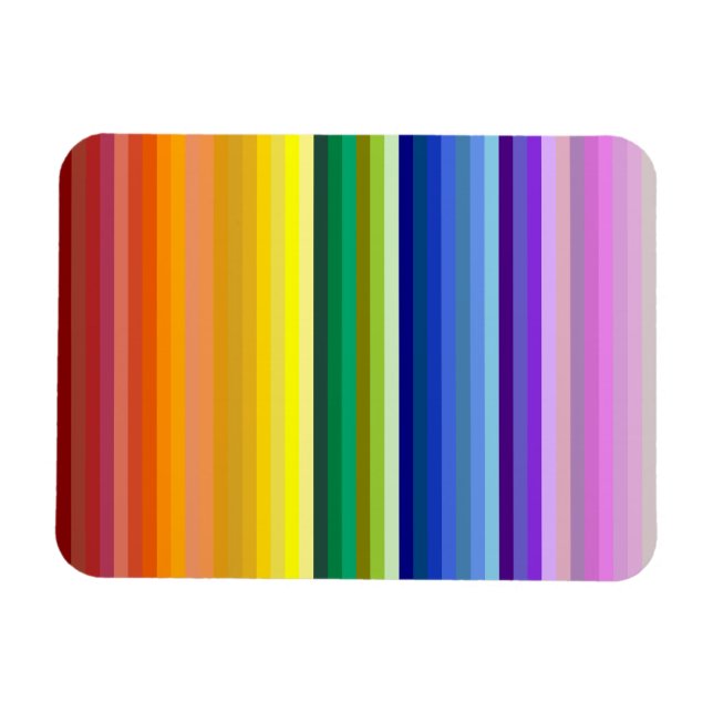42 Stripes Rainbow Spectrum Magnet (Horizontal)