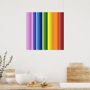 42 Stripes Rainbow Spectrum Poster