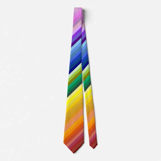 42 Stripes Rainbow Spectrum Tie (Front)