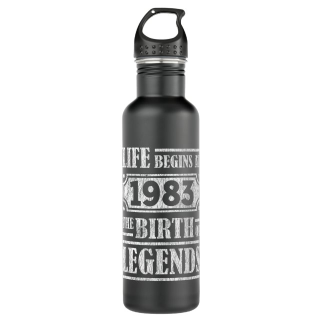 42 Year Old 1983 Birth Of Legend 42nd Birthday 710 Ml Water Bottle (Front)