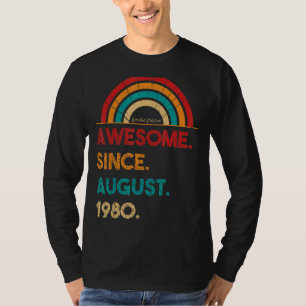 42 Year Old Awesome Since August 1980 42nd Birthd T-Shirt