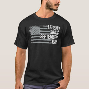 42 Year Old Legend Since September 1980  42nd Birt T-Shirt