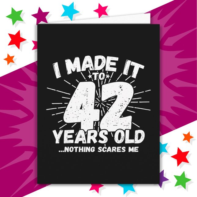 42 Year Old Sarcastic Meme Funny 42nd Birthday Card (Creator Uploaded)