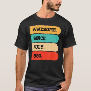 42 Years Old Awesome Since July 1980 42th Birthda T-Shirt